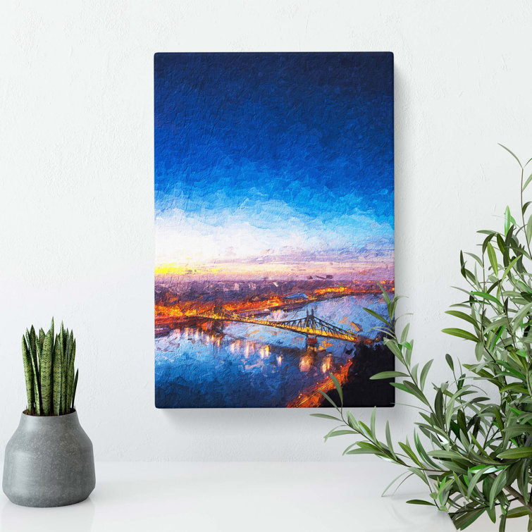 Brambly Cottage Budapest Skyline In Hungary In Abstract Unframed